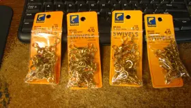 Walker 022191292804 3 Way Swivels Heavy Size 4/0 Brass 48 Ct Free Shipping Walker 022191292804 3 Way Swivels Heavy Size 4/0 Brass 48 Ct Free Shipping