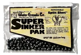 Water Gremlin 038775034289 Super Sinker Pak 100 Count Bb Size Removable Split Shot Water Gremlin 038775034289 Super Sinker Pak 100 Count Bb Size Removable Split Shot