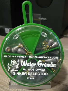 Water Gremlin 15ds Dipsy Swivel Sinker Selector 27 Assorted Lead Fishing Weights
