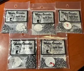 Water Gremlin 735-b Round Split Shot Sinkers 70-pcs Lot X5pks