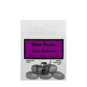 Water Gremlin Company 038775072724 Egg Sinker Pouch 3/4 Size 5 Pieces Per