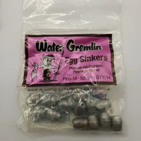Water Gremlin Peg-10 Egg Sinkers 1 Oz #peg-10 - 14 Count Package Lot Of 5