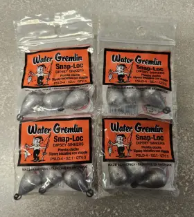 Water Gremlin Plsd-4 4 Packs 1 Oz Snap-loc