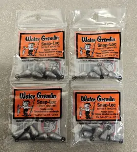 Water Gremlin Psld-8 4 Packs 1/4 Oz Snap-loc