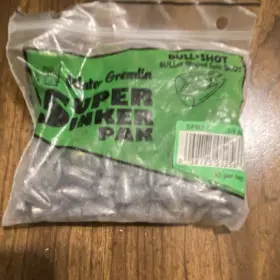 Water Gremlin Spbs-5 Super Sinker Pak Bull-shot Bullet Shaped Split Shot Lead 1/4 Oz 30