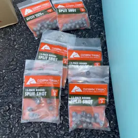 Weibo Wmrsh-3 Round Split Shot Size 3 Fishing Lead Weights Product Lot Of 6