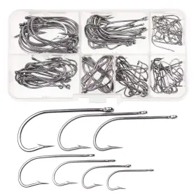 Wifreo 708257672086 140pcs Set Stainless Steel Fishing Hook Oshaughnessy Long Shank Saltwater Fi Wifreo 708257672086 140pcs Set Stainless Steel Fishing Hook Oshaughnessy Long Shank Saltwater Fi