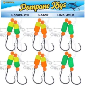 Xfishman 705353272011 Pompano-rigs-for-surf-fishing-saltwater-gear With Double Circle And Wide Gap Hook Xfishman 705353272011 Pompano-rigs-for-surf-fishing-saltwater-gear With Double Circle And Wide Gap Hook
