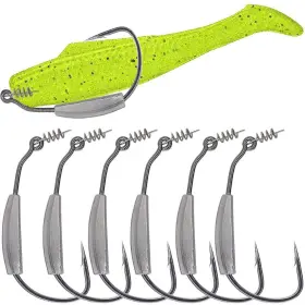 Xfishman 791548173195 Weighted-swimbait-hooks-jig-heads-soft Plastic Worm Fishing Hooks 3/0 4/0 5/0