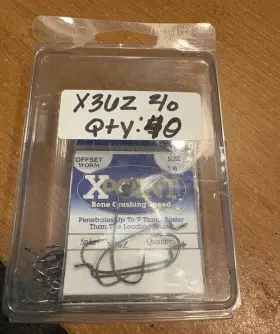 Xpoint X36z 40 Bulk Fishing Hooks 2/0 Offset Worm Hook Bundle 40ct Xpoint X36z 40 Bulk Fishing Hooks 2/0 Offset Worm Hook Bundle 40ct