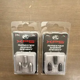 Xps 516twws Tungsten Insert-free Worm Weights 3-pack 5/16 Oz And 1/4 Silver/black