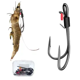 Xuvrir 037936125453 Double Fishing Hooks-live Shrimp Hook Bait Holder Hooks Lures Saltwat Xuvrir 037936125453 Double Fishing Hooks-live Shrimp Hook Bait Holder Hooks Lures Saltwat