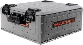 Yak Attack Sso-1015-bg Yakattack Shortstak Solo Storage Crate With Lid 13 Inch X13 Low-profile Grey