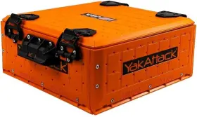 Yak Attack Sso-1015-or Yakattack Shortstak Solo Storage Crate With Lid 13 Inch X13 Low-profile Orange