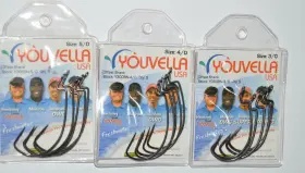Youvella Y300bn-5/0 3 Packs Offset Ewg Hooks Size 3/0 4/0 5/0 Assortment Hackney Youvella Y300bn-5/0 3 Packs Offset Ewg Hooks Size 3/0 4/0 5/0 Assortment Hackney