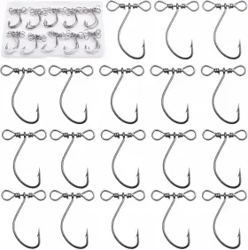 Yt068-hook-30pc 313035067024 30/60pcs Drop Shot Fishing Hooks With Rig And Swivel In-line