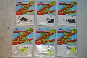 Z-man Mfh120-02pk5 6 Packs Z-man Micro Jigheads. 3 Of 1/20oz Chartreuse Black 1/15 Oz Z-man Mfh120-02pk5 6 Packs Z-man Micro Jigheads. 3 Of 1/20oz Chartreuse Black 1/15 Oz