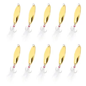 Zaplyte 679209701454 10pcs 1/2 Oz Metal Fishing Spoons Lures Casting Spoon Gold Zaplyte 679209701454 10pcs 1/2 Oz Metal Fishing Spoons Lures Casting Spoon Gold