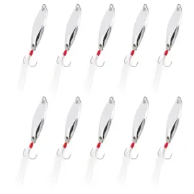 Zaplyte 679209701584 10pcs 1/4oz Metal Fishing Spoons Lures Casting Spoon Silver Zaplyte 679209701584 10pcs 1/4oz Metal Fishing Spoons Lures Casting Spoon Silver