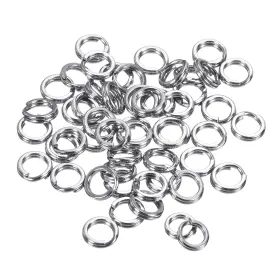 Zaplyte 745065422670 0.7mm X 5mm Fishing Split Rings 50 Pack 304 Stainless Steel Double Flat Ring Zaplyte 745065422670 0.7mm X 5mm Fishing Split Rings 50 Pack 304 Stainless Steel Double Flat Ring