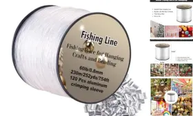 Zjtydj 768531960971 Strong Clear Invisible Hanging Wire 75 Lb 754 Ft 230m Nylon Fishing 0.8mm Zjtydj 768531960971 Strong Clear Invisible Hanging Wire 75 Lb 754 Ft 230m Nylon Fishing 0.8mm