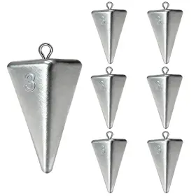 Zsrivk 6qian-3 Fishing Weights Pyramid Sinkers Kit 3oz 6pcs Saltwater Surf Tackle Zsrivk 6qian-3 Fishing Weights Pyramid Sinkers Kit 3oz 6pcs Saltwater Surf Tackle