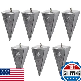 Zuiwan B0csxvyz3k 7pcs Pyramid Fishing Weights Sinkerslead For Saltwater