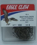 Eagle Claw 186-4 Bronze Baitholder Hooks Size 4. Fixed Price $22.57.
