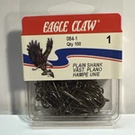 Eagle Claw Plain Shank Fish Hooks 084-1 Bronze 100ct. Fixed Price $13.99.