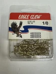 New 50ct Eagle Claw 022f-1/0 Gold Aberdeen Hooks Size 1/0 Made Usa. Fixed Price $10.99.