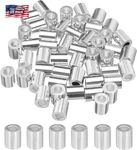Uxcell 1/4" 6mm Aluminum Crimping Loop Sleeve Single Round Ferrule For Wire Rope. Fixed Price $17.90.