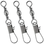 Dr.fish 50 Pack Fishing Snap Swivels, Barrel Swivels #10(26lb)-50 Pack, Black. Fixed Price $19.98.